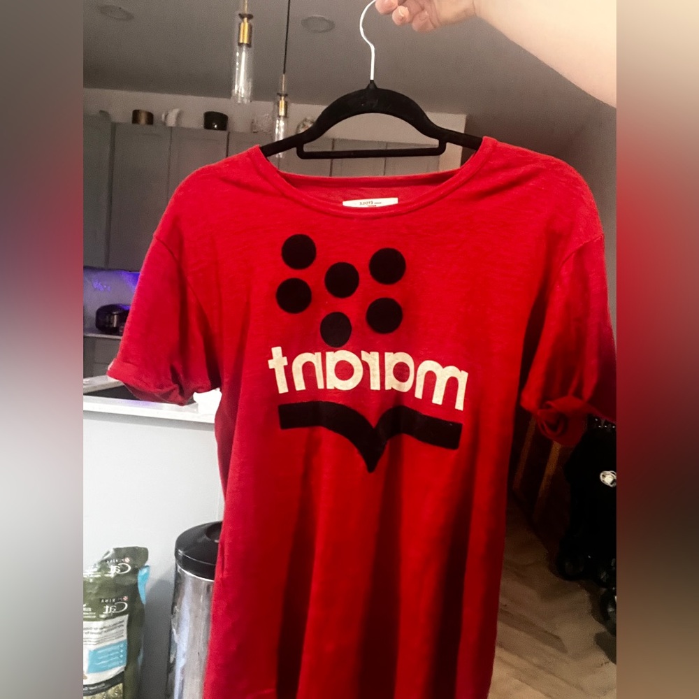 Isabel Marant red graphic tee - Picture 4 of 4